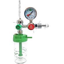 Oxygen gauge with humidifier